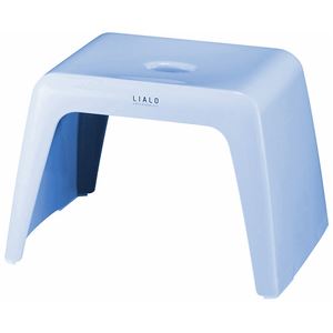 (まとめ) 抗菌 風呂椅子/バスチェア 【ブルー】 高さ25cm ローチェアタイプ バス用品 『LIALO リアロ』 【14個セット】