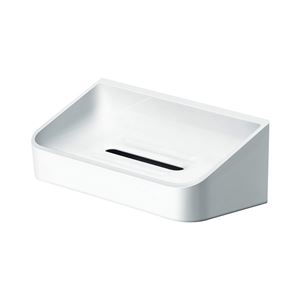 (まとめ) ソープディッシュ/石鹸置き 【ホワイト】 マグネット式 バス用品 『RAXE ラックスMG』 【48個セット】