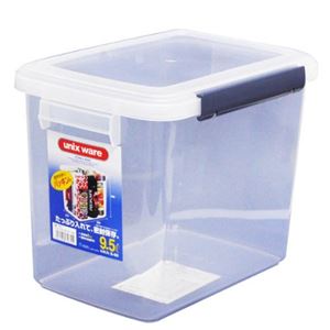 (まとめ) 保存容器/キッチンボックス 【9.5L】 プラスチック製 パッキン付き ユニックス ウィル 【28個セット】