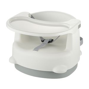 ベビーチェア/子供椅子 【ホワイト 幅35cm】 取り外しテーブル付き 抗菌加工 『2WAYごきげんチェアK』 〔リビング〕