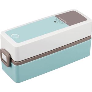 ランチボックス/お弁当箱 【600ml ブルー】 約幅19.3cm 電子レンジ 食洗機対応 スムーズ開閉 『ランタス』 〔学校 会社〕