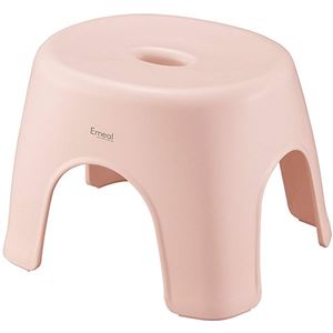 バスチェア/風呂椅子 【ピンク】 高さ24cm 銀イオン配合 抗菌加工 『Emeal エミール』 〔バスルーム 浴室 シャワー室〕