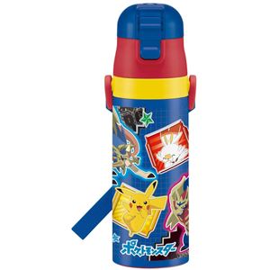 ワンプッシュ ダイレクト ステンレスボトル/水筒 【ポケットモンスター】 470ml 保冷専用 超軽量 直飲み ロック付き