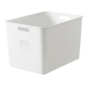 〔3個セット〕 キッチン収納 幅26×奥行36×高さ24cm L ホワイト取っ手付き シューノ パントリー収納 リビング キッチン 洗面所
