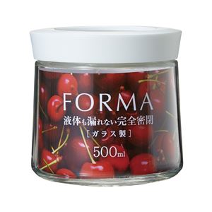 〔36個セット〕 調味料入れ 保存容器 約幅10cm 500ml ホワイト 液体対応 アスベル フォルマ 密閉 ガラスポット キッチン 台所