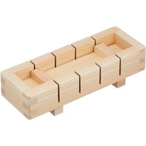 押し寿司器 押し寿司型 五ッ切 約幅21×奥行7×高さ5cm 木製 スプルス お寿司 お鮨 キッチン 台所 調理器具 料理道具