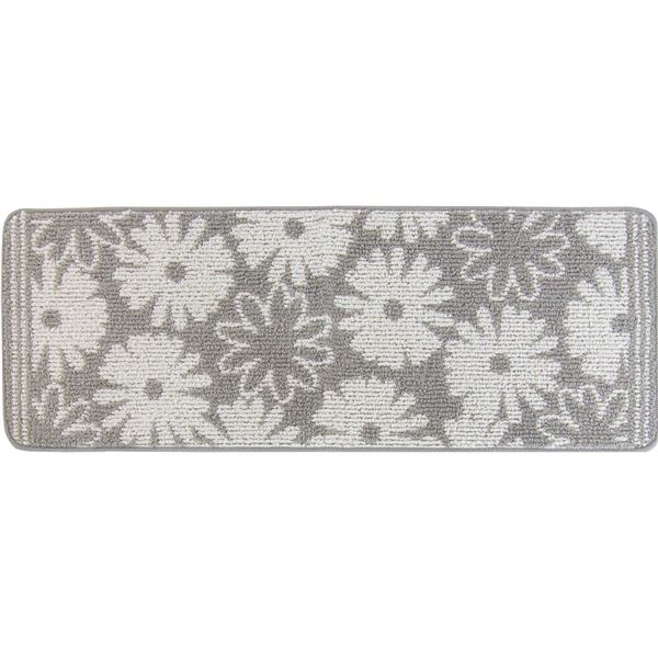 【2個セット】 ルックス キッチンマット シュクレ 約45×120cm グレー