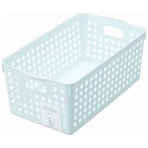 【10個セット】 イノマタ化学 ストックバスケット ワイド ライトブルー 4571