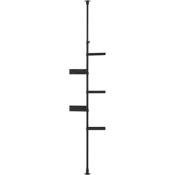 【2個セット】積水樹脂 セキスイ つっぱり式スリムラック ブラック TSR-LBK 約高さ200〜275cm