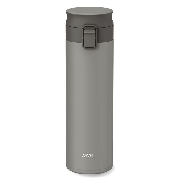 アスベル 真空断熱 携帯タンブラー 500ml グレー A3312