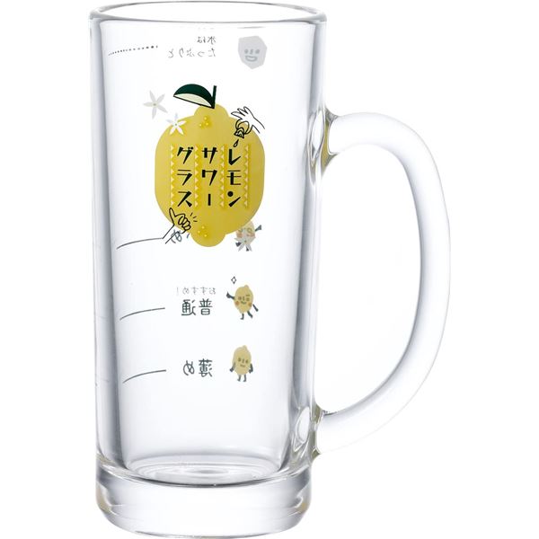 東洋佐々木ガラス レモンサワージョッキ（目安つき） 435ml P-06431-J425