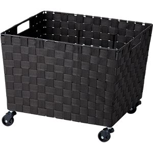 ちどり産業 PPバスケット(キャスター付き) Lサイズ ダークブラウン SF-911DBR