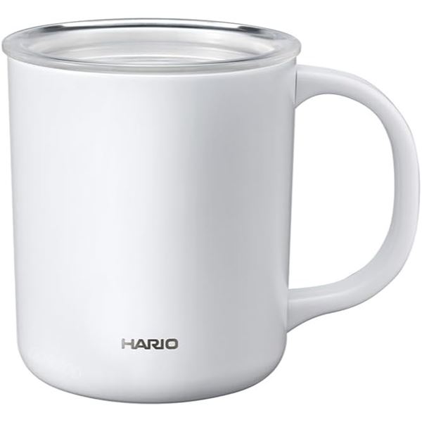 HARIO セラミックコーティング 真空二重保温マグ 350ml CMG-350-W ホワイト