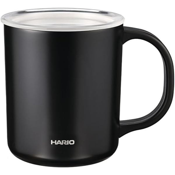 HARIO セラミックコーティング 真空二重保温マグ 350ml CMG-350-B ブラック