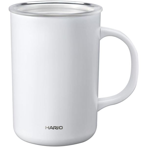 HARIO セラミックコーティング 真空二重保温マグ 470ml CMG-470-W ホワイト