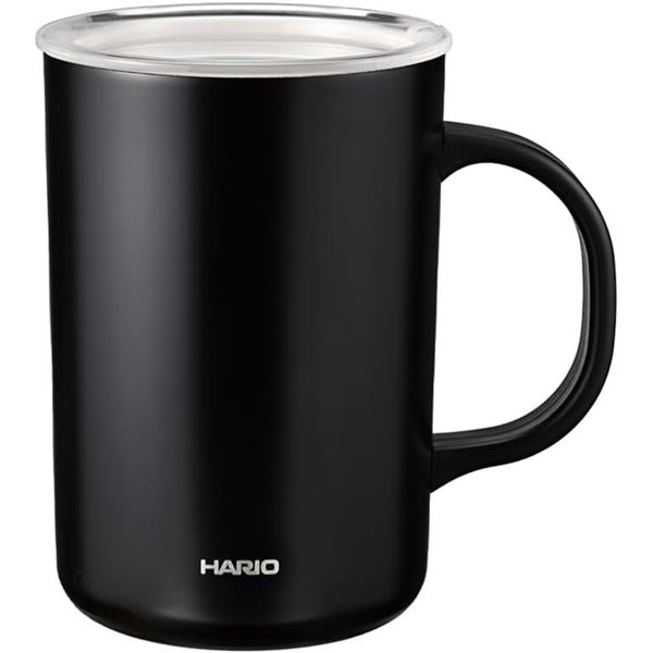 HARIO セラミックコーティング 真空二重保温マグ 470ml CMG-470-B ブラック