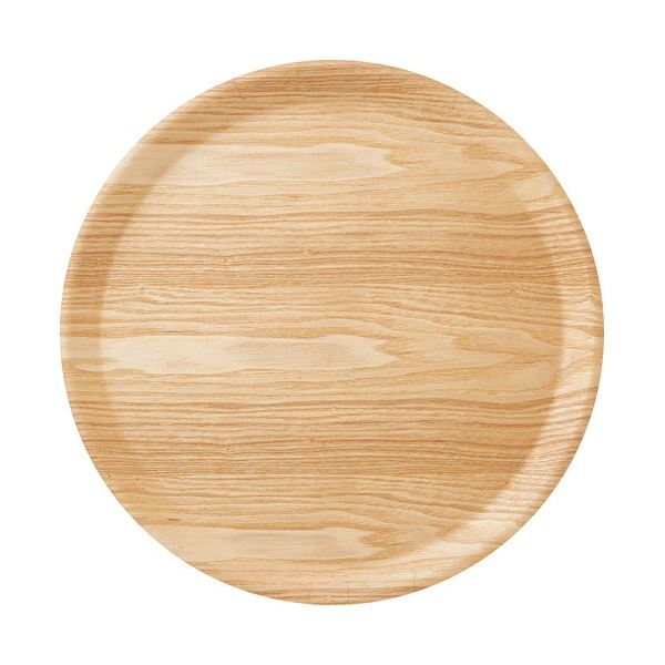 アサヒ興洋 木製トレー ノンスリップ 丸型 L（直径36cm） NC22-04