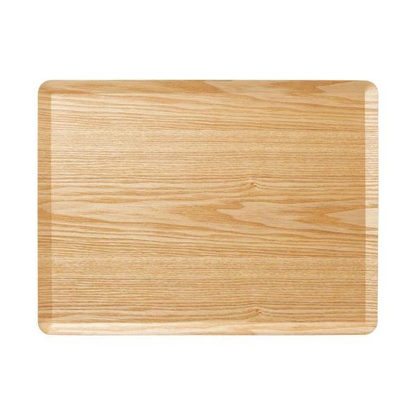 【2個セット】 アサヒ興洋 木製トレー ノンスリップ S（27×20cm） ブラウン NC22-06