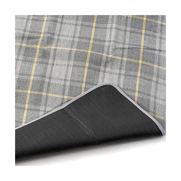 アサヒ興洋 ふんわりレジャーマット 4〜5人用 特大（150×200cm） グレイッシュチェック