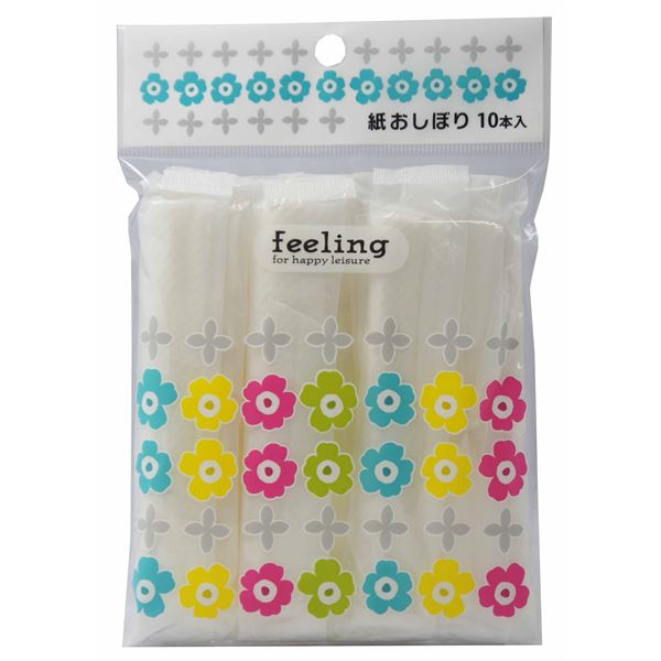 【10個セット】 大和物産 feeling 紙おしぼり 10本入