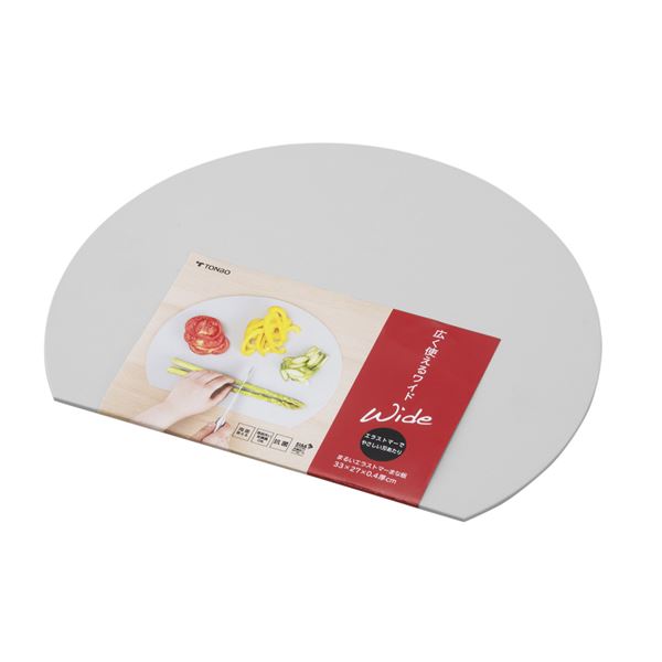 新輝合成 TONBO まるいエラストマーまな板 ワイド グレー