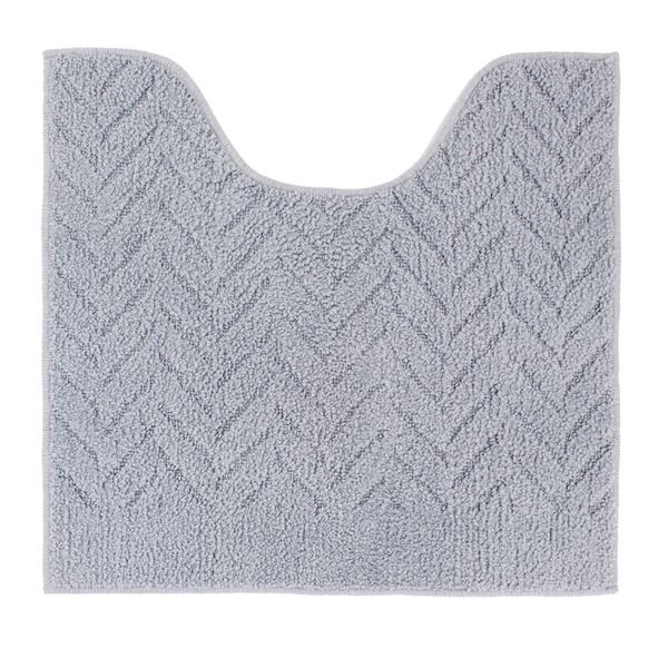 【2個セット】 ルックス トイレマット 55×60cm ヘリンボーン（グレー）