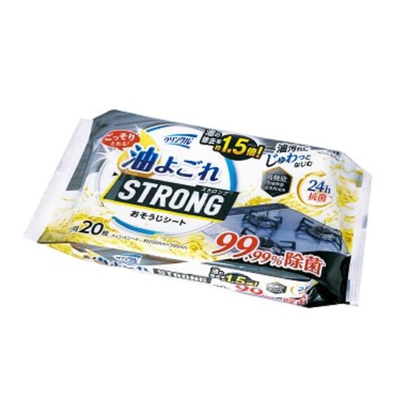 【15個セット】 Life-do（ライフ堂） クリンクル 油よごれストロング おそうじシート 24h抗菌 20枚