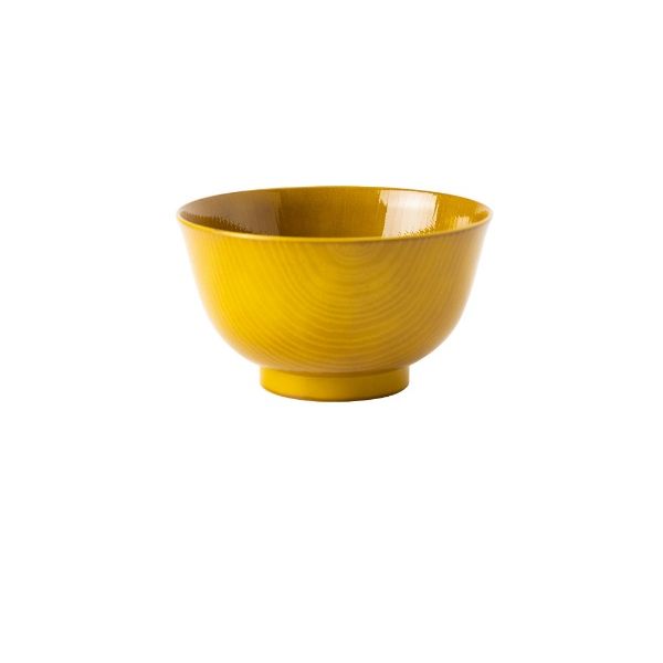 【5個セット】 アサヒ興洋 洗浄多様椀 羽反全木目（大椀） 飴色