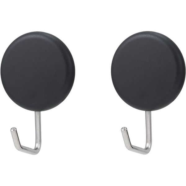 【2個セット】 レック 強力マグネットツールフック（丸） ブラック 2個入 H00416