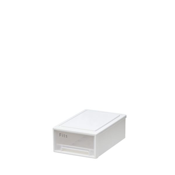 天馬 Fits フィッツケース　27-18 幅18.4×奥行27.2×高さ10.2cm ホワイトクリア