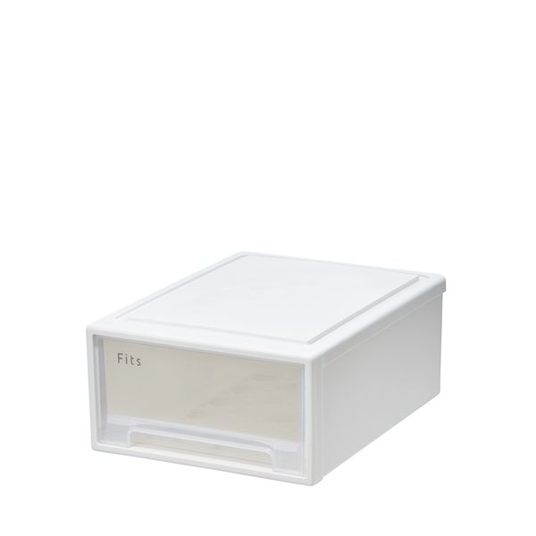 天馬 Fits フィッツケース　41-31 幅31.6×奥行41×高さ17.2cm ホワイトクリア