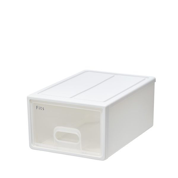 天馬 Fits フィッツケース　47-33 幅33×奥行47×高さ21.5cm ホワイトクリア