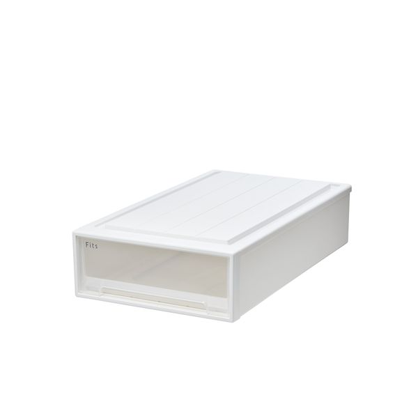 天馬 Fits フィッツケース 幅44×奥行74×高さ18cm ホワイトクリア 74-44S