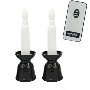 ファイン リモコン式安心LEDローソクミニ3 黒 FIN-1024BK