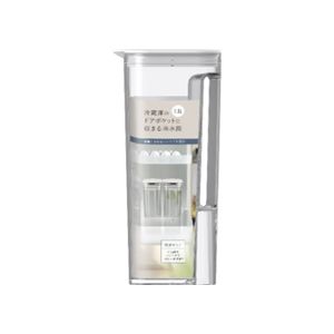 【2個セット】 アスベル ドアポケットに収まる冷水筒 ホワイト 1.1L