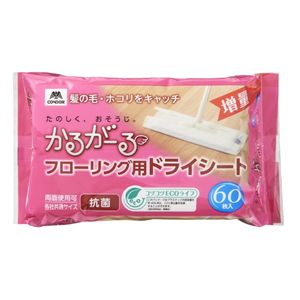 【5個セット】 山崎産業 かるがーる フローリング用ドライシートEC 60枚入