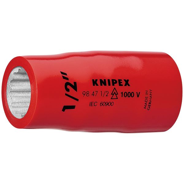 KNIPEX（クニペックス）9847-1／2 （1／2SQ） 絶縁ソケット 1000V