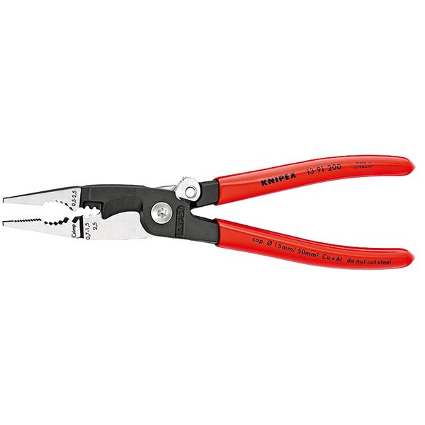 KNIPEX（クニペックス）1391-200 エレクトロプライヤー オープンスプリング付 （SB）