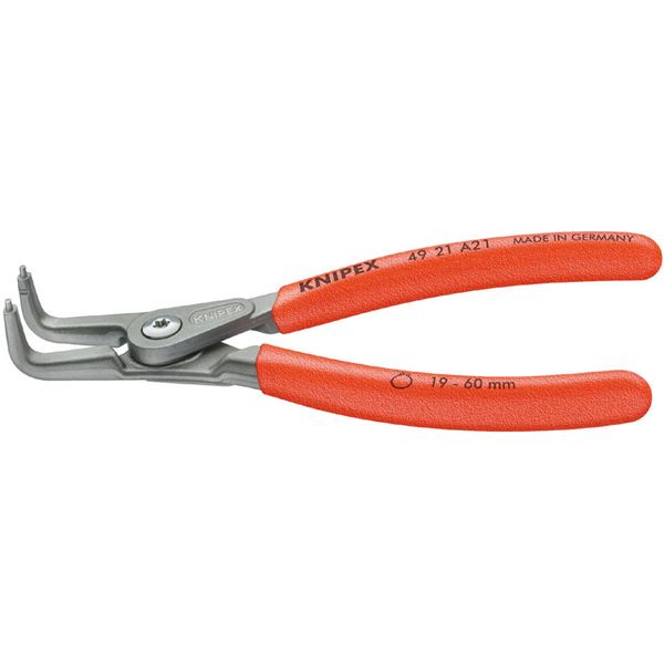 KNIPEX（クニペックス）4921-A21 軸用精密スナップリングプライヤー 曲（SB）