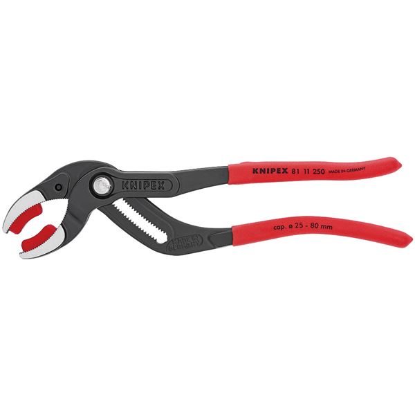 KNIPEX（クニペックス）8111-250 パイププライヤー（プラスチックアゴ付）（SB）