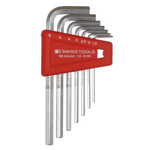 PB SWISS TOOLS 210H-6 ホルダー付六角棒レンチセット（パックナシ）