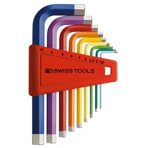 PB SWISS TOOLS 210H-10RB ホルダー付レインボーレンチセット（パックナシ）