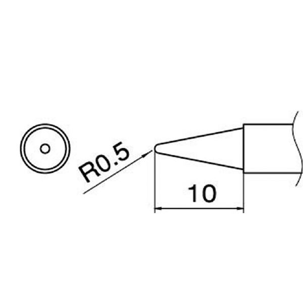 白光 T12-B2 こて先／0.5B型