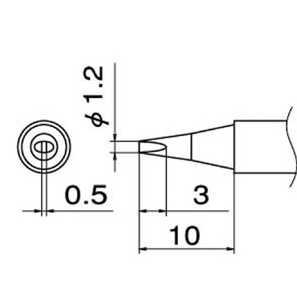 白光 T12-D12 こて先／1.2D型