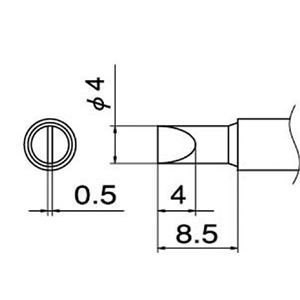 白光 T12-D4 こて先／4D型