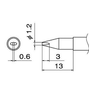 白光 T12-DL12 こて先／1.2DL型