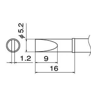 白光 T12-DL52 こて先／5.2DL型