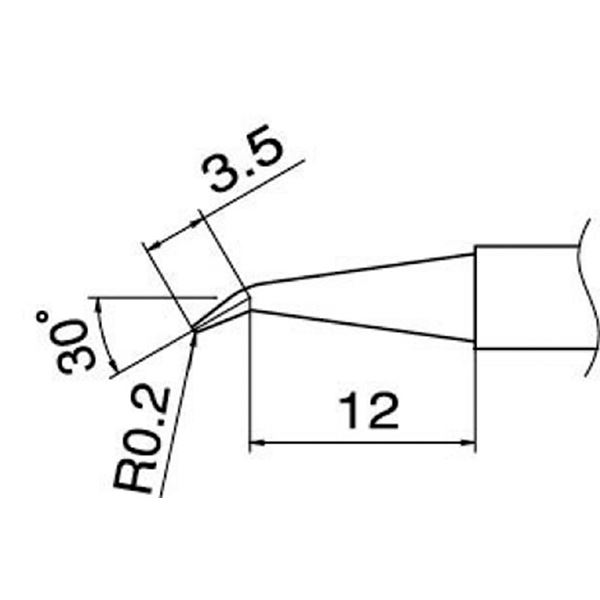白光 T12-J02 こて先／0.2J型