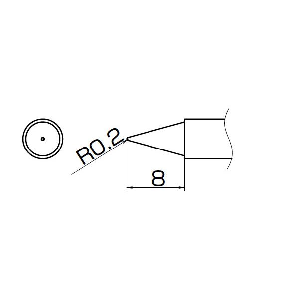 白光 T12-BZ こて先／B型（Z） 長寿命タイプ