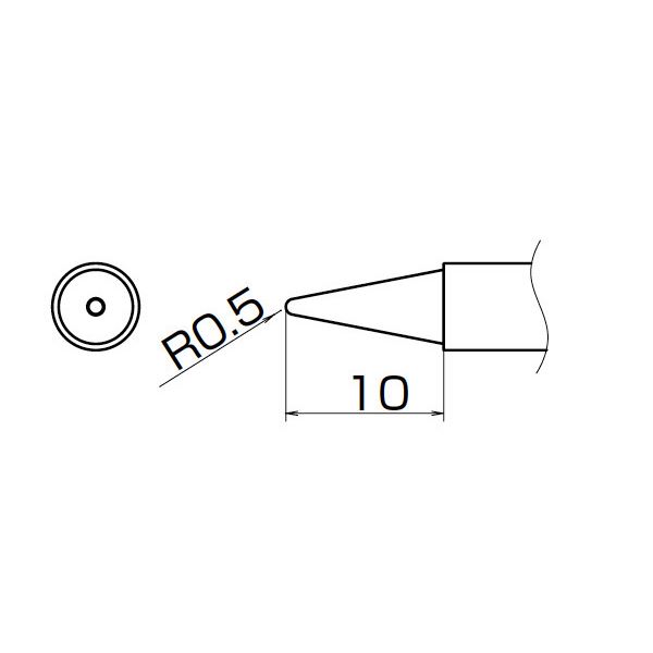 白光 T12-B2Z こて先／0.5B型（Z） 長寿命タイプ